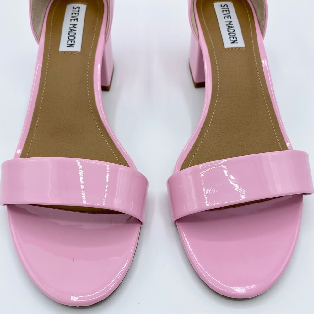 Steve Madden Pink Patent Irenee Ankle Strap Sandal Size 9.5 - Picture 6 of 15